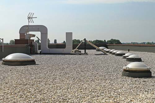 Rocky/textured commerical flat roof