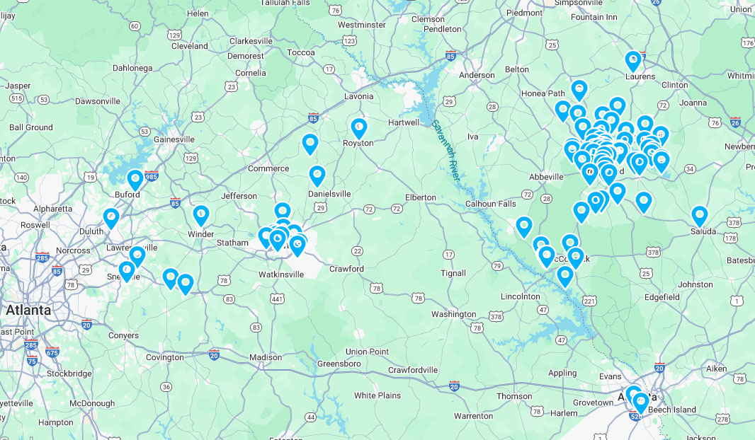 Cumming/Athens Map